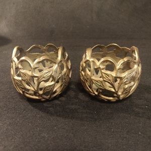 Set of Brass Candle / Tealight Holders